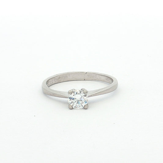 Platinum Round Brilliant Diamond Solitaire Ring