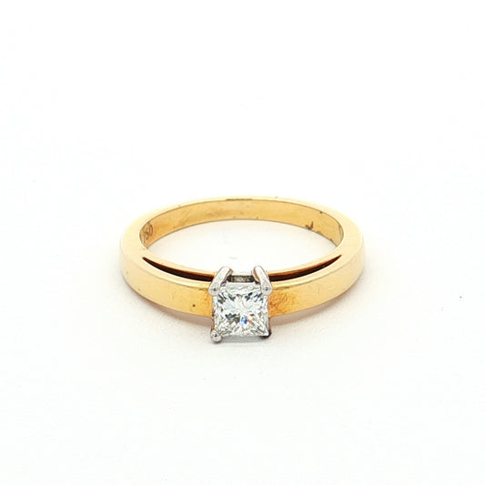Yellow Gold Diamond Solitaire Ring