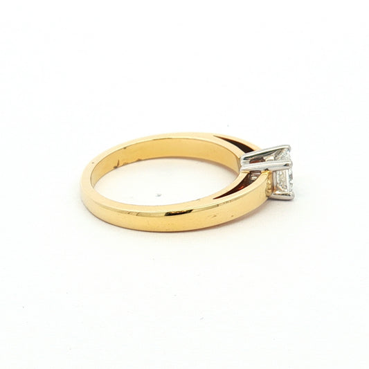 Yellow Gold Diamond Solitaire Ring