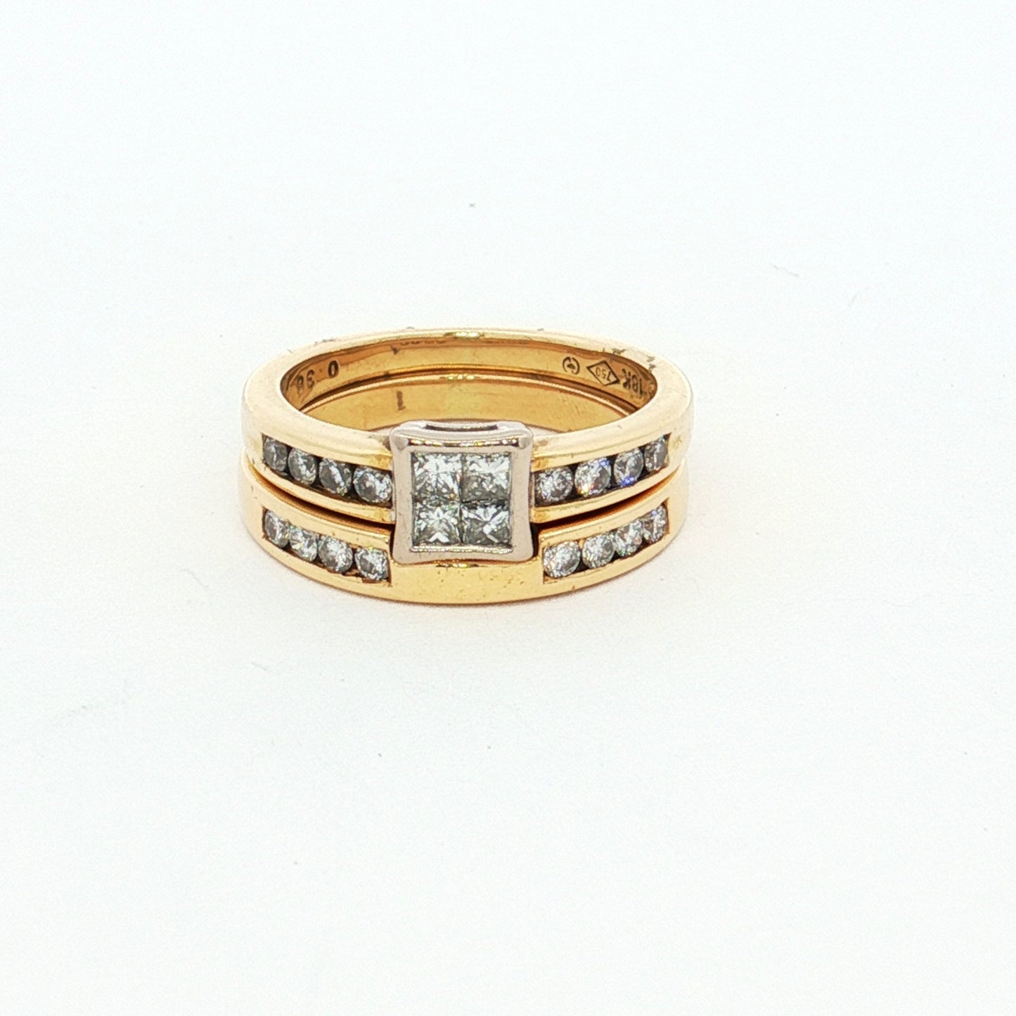 Yellow Gold Diamond Bridal Ring Set