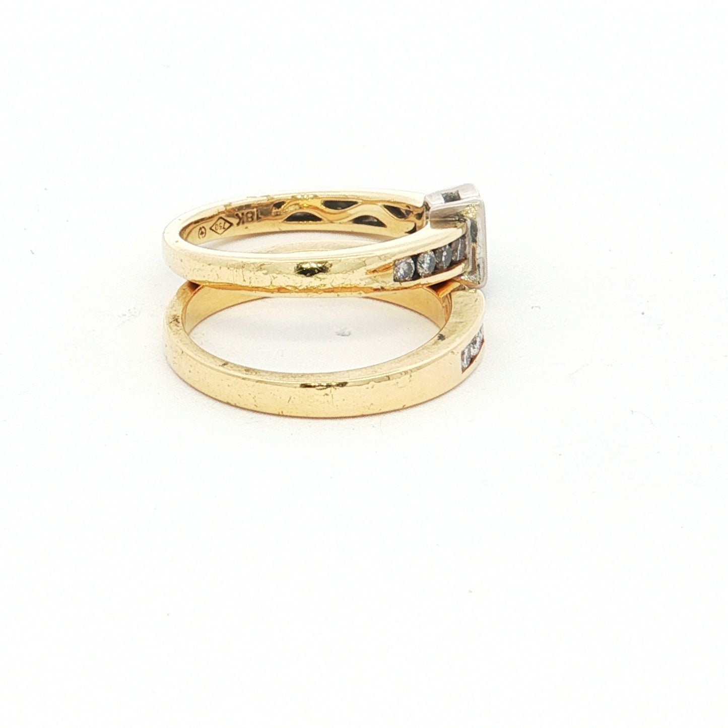Yellow Gold Diamond Bridal Ring Set