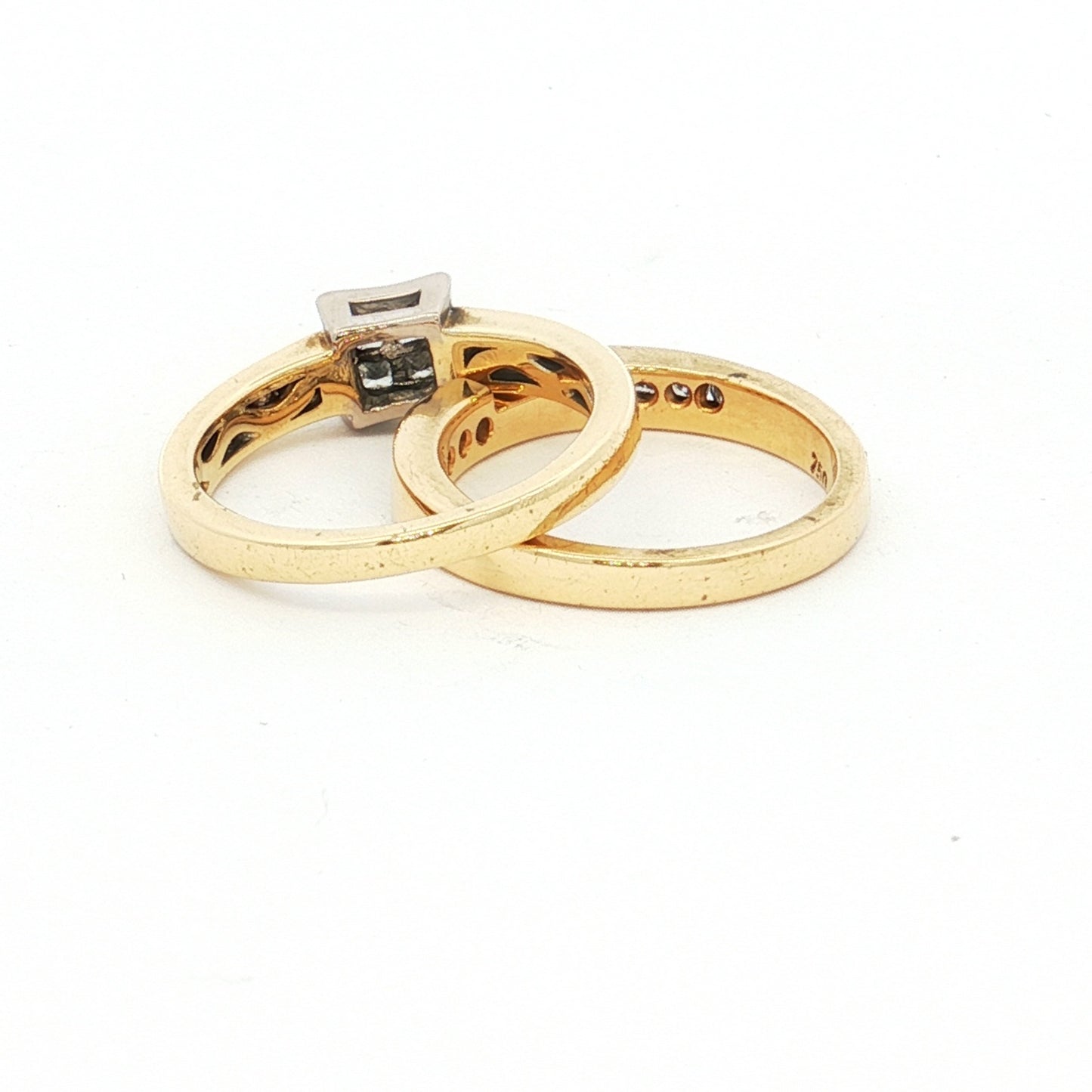 Yellow Gold Diamond Bridal Ring Set