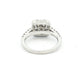 White Gold Princess Cut & Round Brilliant Diamond Cluster Ring