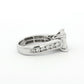 White Gold 2.25ct Princess & Round Brilliant Diamond Engagement Ring