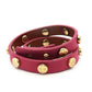 Tory Burch Pink Leather Wrap Bracelet