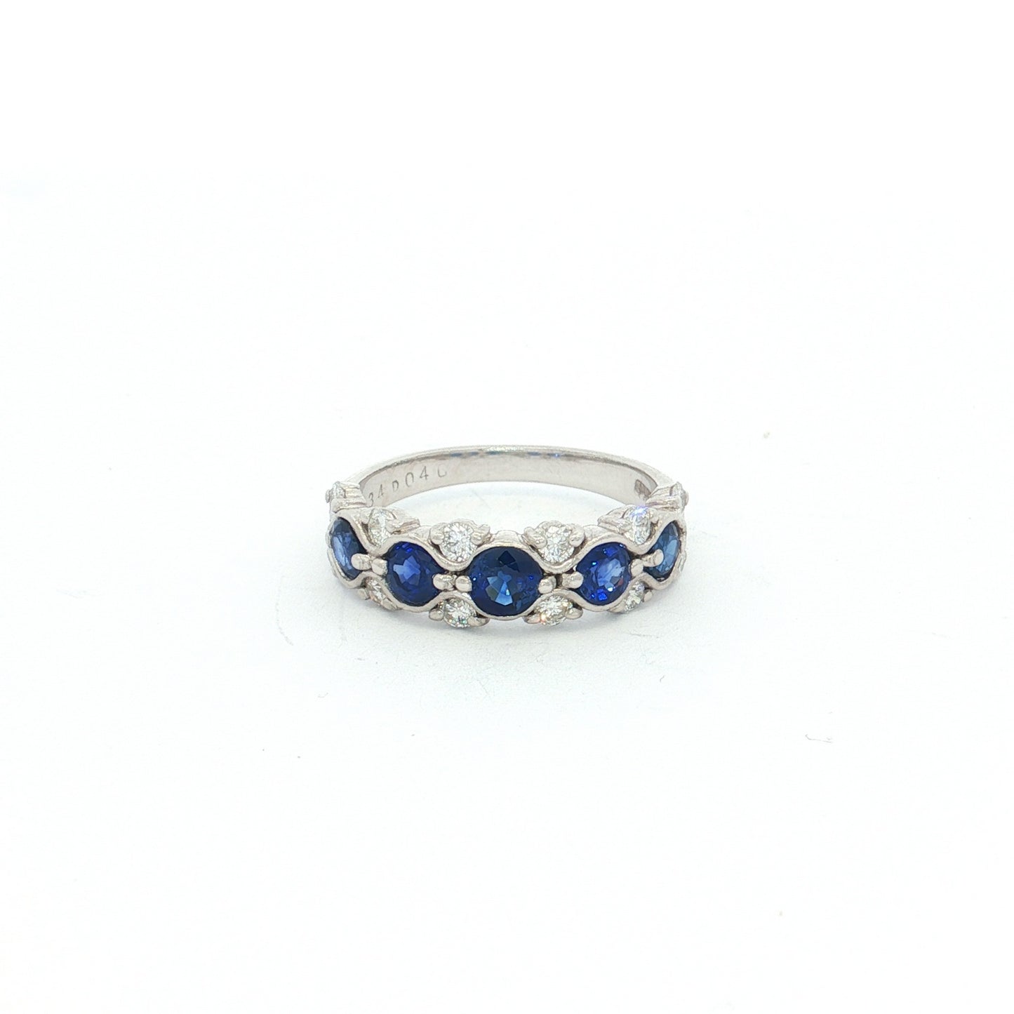 Platinum Sapphire & Diamond Ring