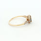 Yellow Gold Round Diamond Cluster Ring