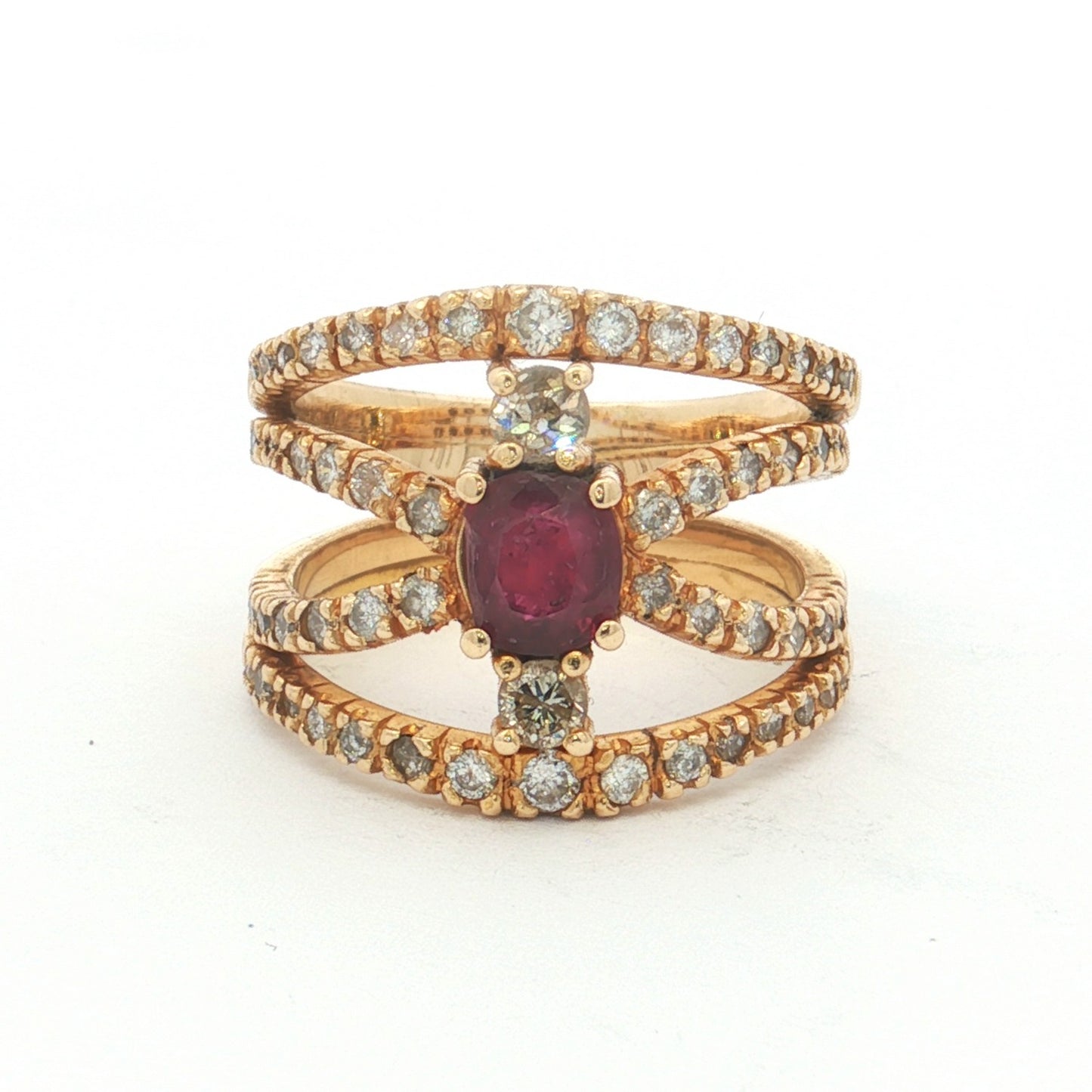 Yellow Gold Ruby & Diamond Ring