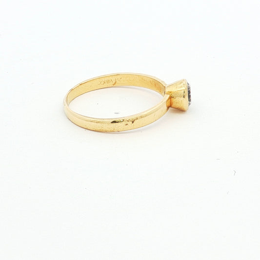 Yellow Gold Solitaire Diamond Ring