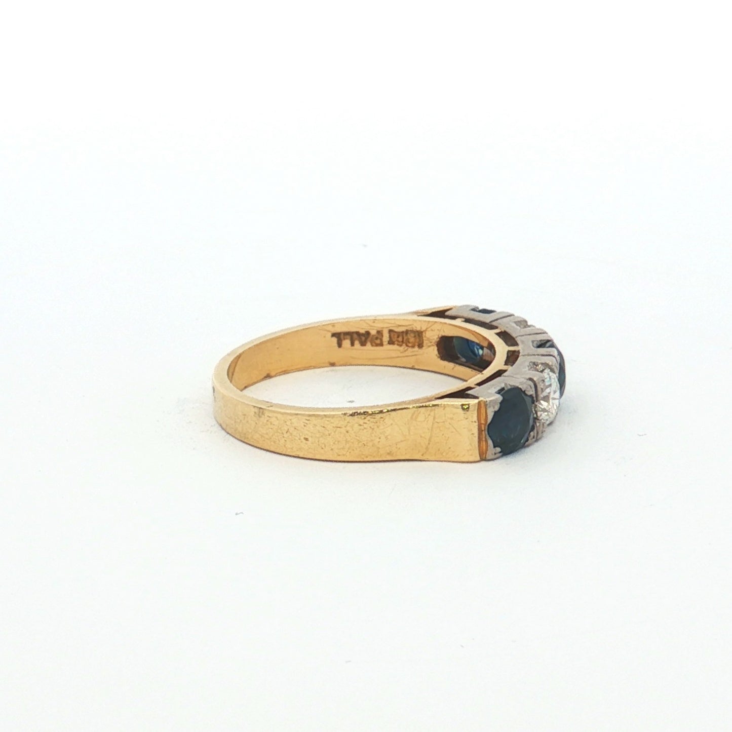 Yellow & White Gold Sapphire & Diamond Ring
