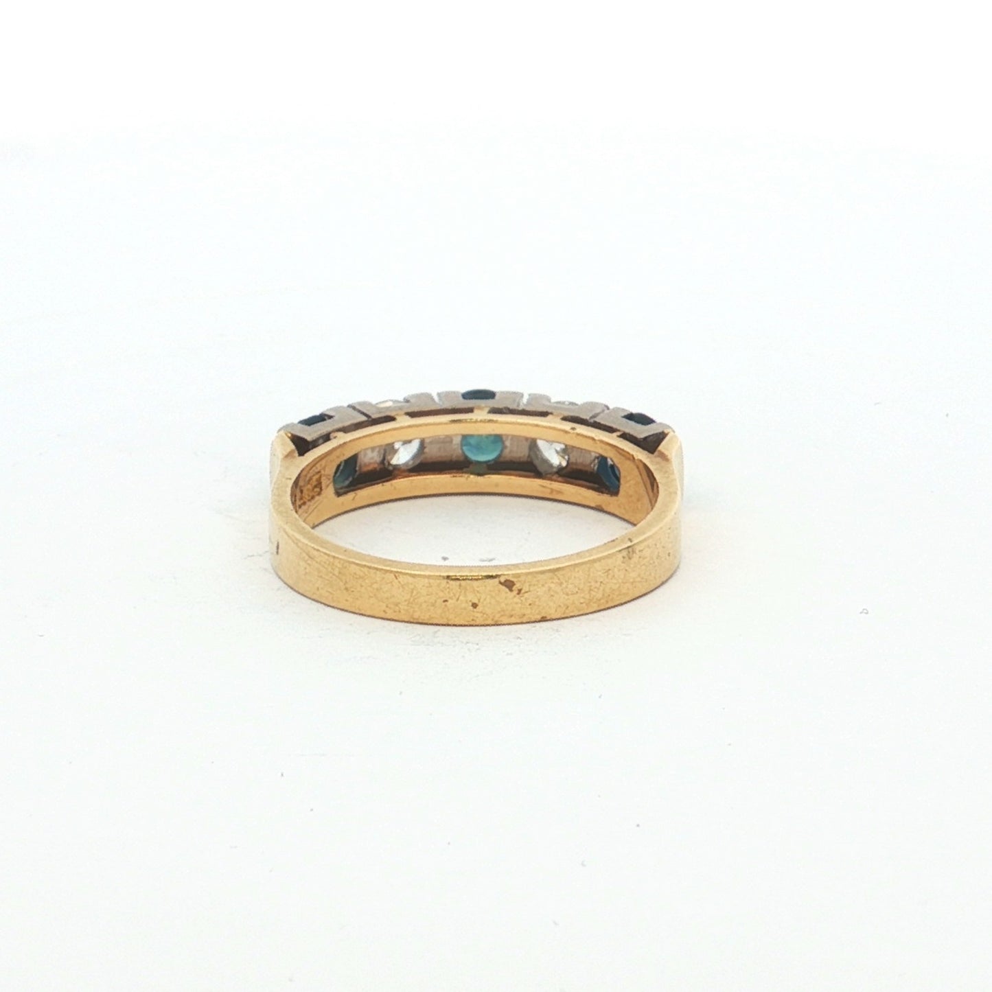 Yellow & White Gold Sapphire & Diamond Ring