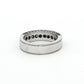 White Gold Black Diamond Band Ring