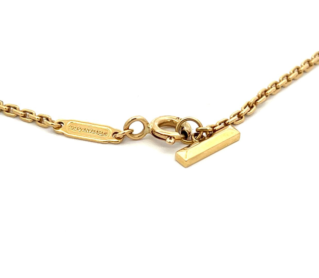 Tiffany & Co 18ct Yellow Gold 0.72ct Diamond Tiffany T1 Pendant & Necklace image 4