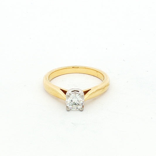 Yellow Gold Hearts on Fire Diamond Ring