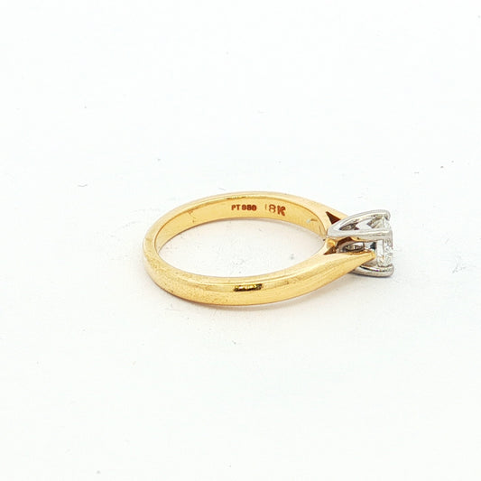 Yellow Gold Hearts on Fire Diamond Ring