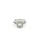 White Gold Baguette & Round Diamond Cluster Ring