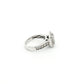 White Gold Baguette & Round Diamond Cluster Ring