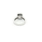 White Gold Baguette & Round Diamond Cluster Ring