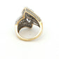 Yellow Gold Diamond Cluster Dress Ring