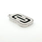 Bvlgari White & Black Enamel Sterling Silver Pendant