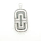 Bvlgari White & Black Enamel Sterling Silver Pendant