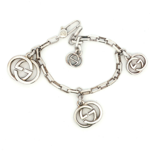 Gucci Interlocking G Charm Silver Bracelet