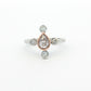 White & Rose Gold Pink Diamond Ring