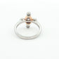 White & Rose Gold Pink Diamond Ring