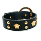 Versace Medusa Greca Black Leather Gold Bracelet
