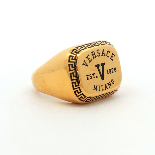 Versace Gold Milano Est. 1978 Signet Ring