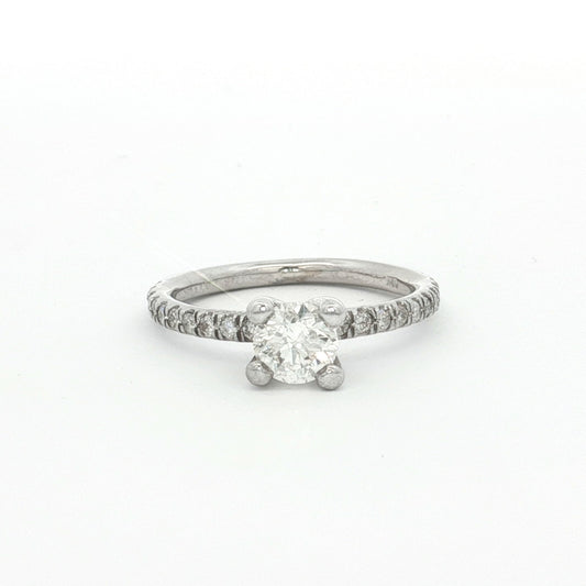 White Gold 0.50ct Round Brilliant Diamond Engagement Ring