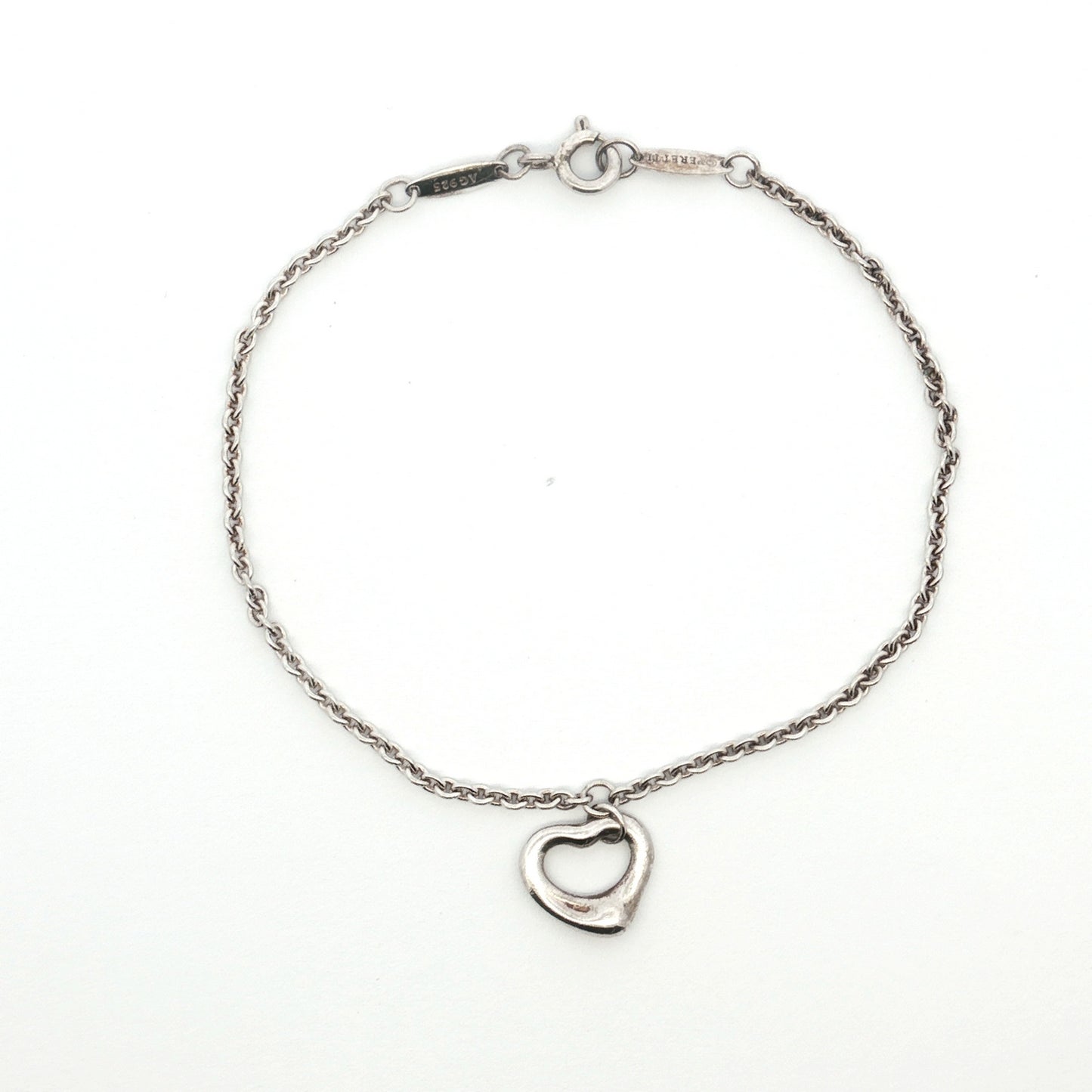 Tiffany & Co. Elsa Peretti Open Heart Silver Bracelet