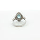 Natural Aquamarine & Blue Sapphire Diamond Ring