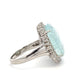 Platinum 15.06ct Paraiba Type & Diamond Cluster Ring image 3