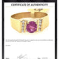 18ct Yellow Gold Pink Sapphire & Diamond Ring image 3