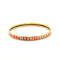 Hermès Enamel Zebra Print Gold Bangle