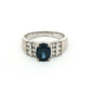 18ct White Gold Sapphire Diamond Ring