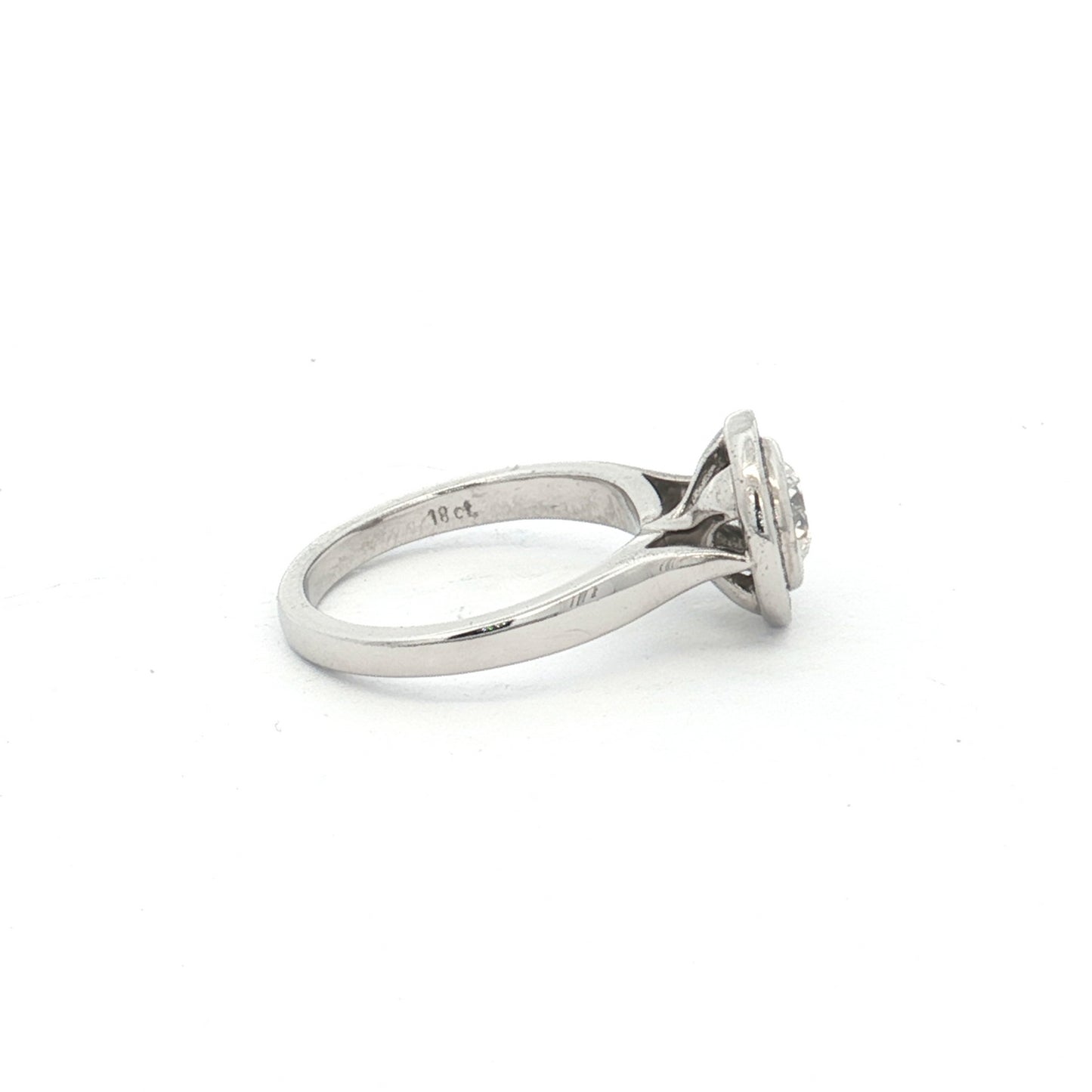 White Gold 0.80ct Diamond Halo Engagement Ring