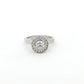 White Gold 0.80ct Diamond Halo Engagement Ring