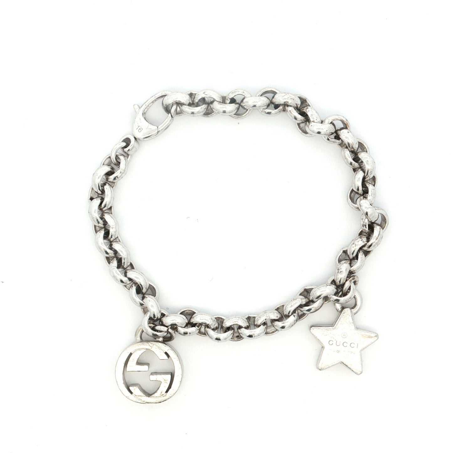 Gucci Silver Charm Chain Bracelet