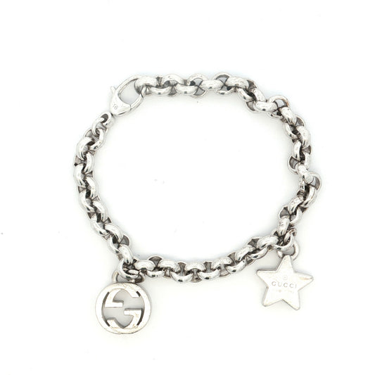 Gucci Silver Charm Chain Bracelet
