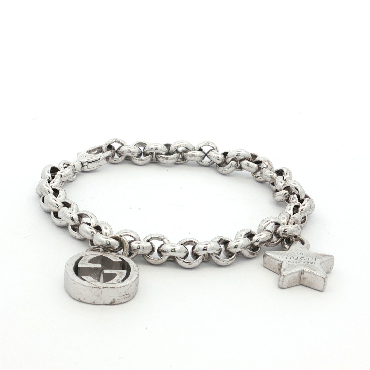 Gucci Silver Charm Chain Bracelet