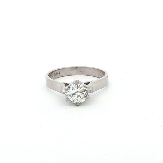 White Gold Solitaire Diamond Ring