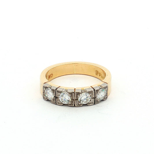 Yellow Gold Four-Stone Diamond Ring