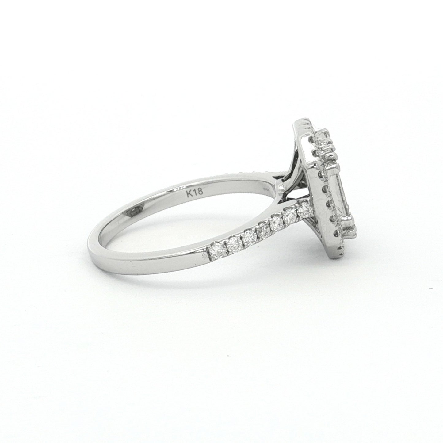 White Gold 1.11ct Illusion Set Diamond Engagement Ring