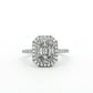 White Gold 1.11ct Illusion Set Diamond Engagement Ring