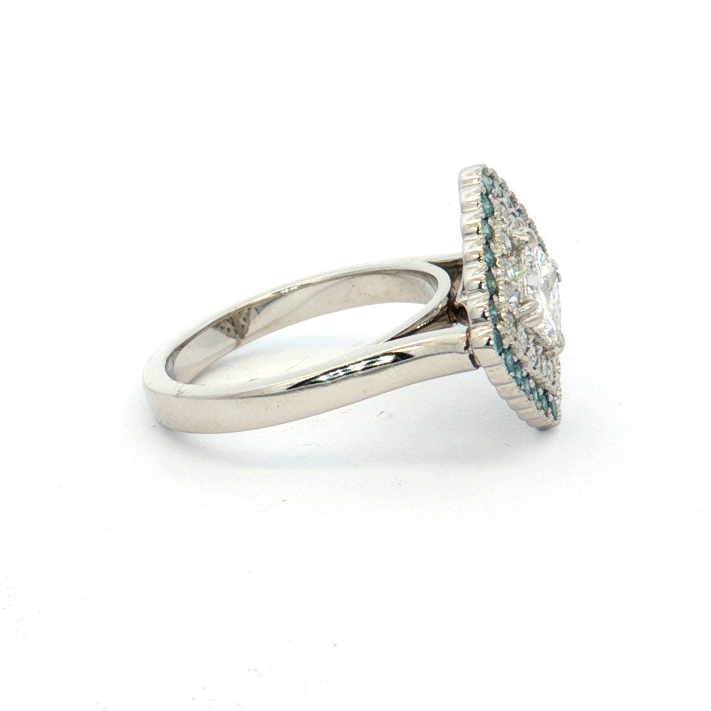 Platinum Diamond Cluster Ring
