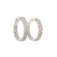 14ct White Gold Diamond Hoop Earrings – 88 Stones