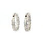 14ct White Gold Diamond Hoop Earrings – 88 Stones