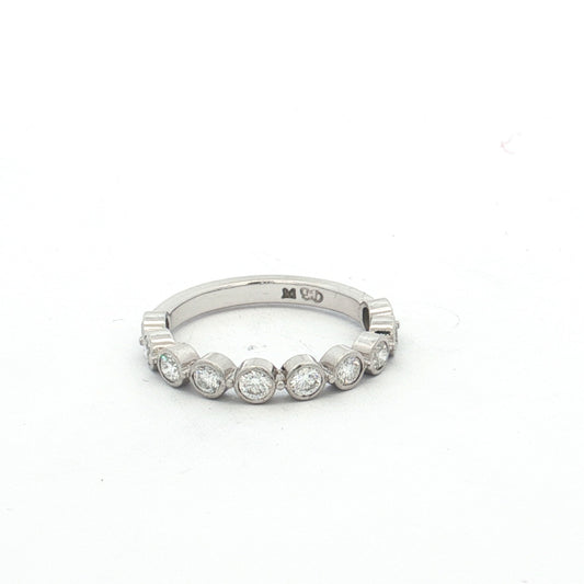 Platinum Ten-Stone Round Brilliant Diamond Band